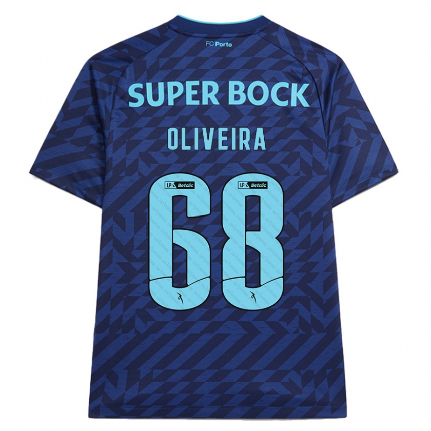 Kandiny Bambino Maglia André Oliveira #68 Blu Navy Kit Gara Third 2024/25 Maglietta