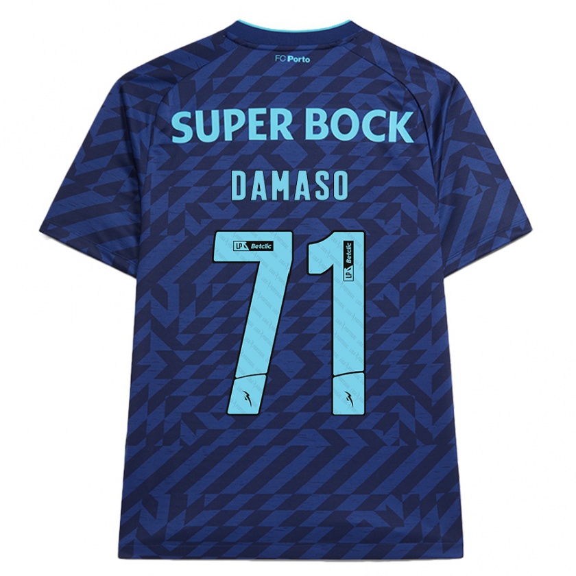 Kandiny Kinderen Nico Damaso #71 Marineblauw Thuisshirt Derde Tenue 2024/25 T-Shirt