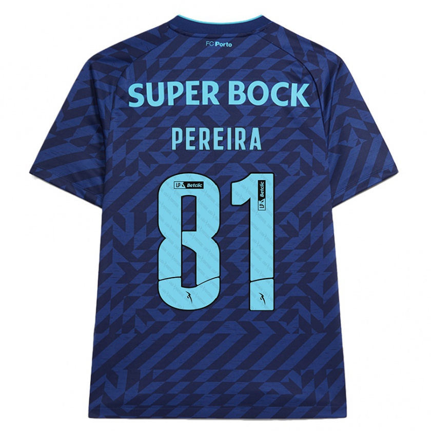 Kandiny Bambino Maglia Martim Pereira #81 Blu Navy Kit Gara Third 2024/25 Maglietta