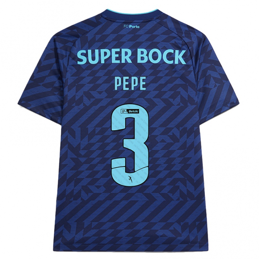 Kandiny Kinderen Pepe #3 Marineblauw Thuisshirt Derde Tenue 2024/25 T-Shirt