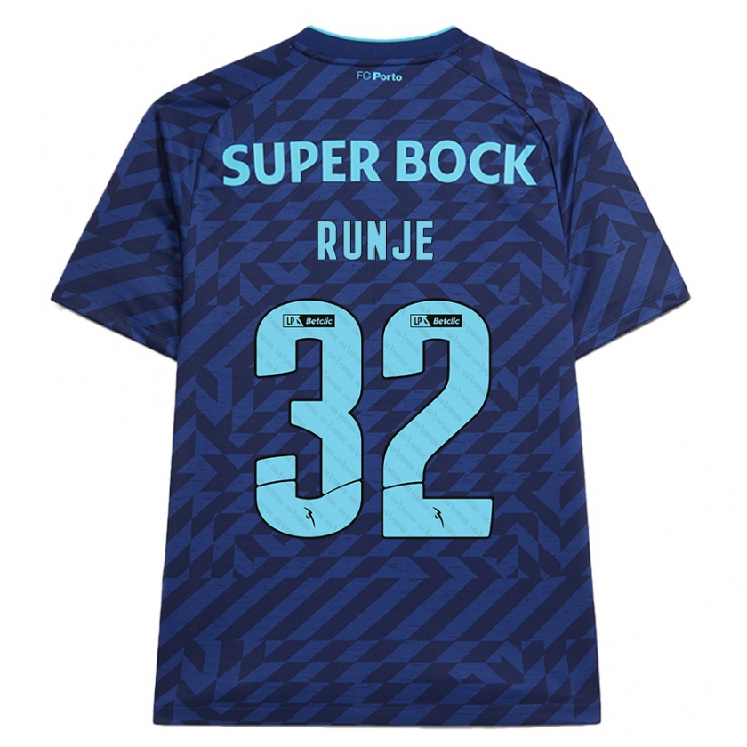 Kandiny Bambino Maglia Roko Runje #32 Blu Navy Kit Gara Third 2024/25 Maglietta