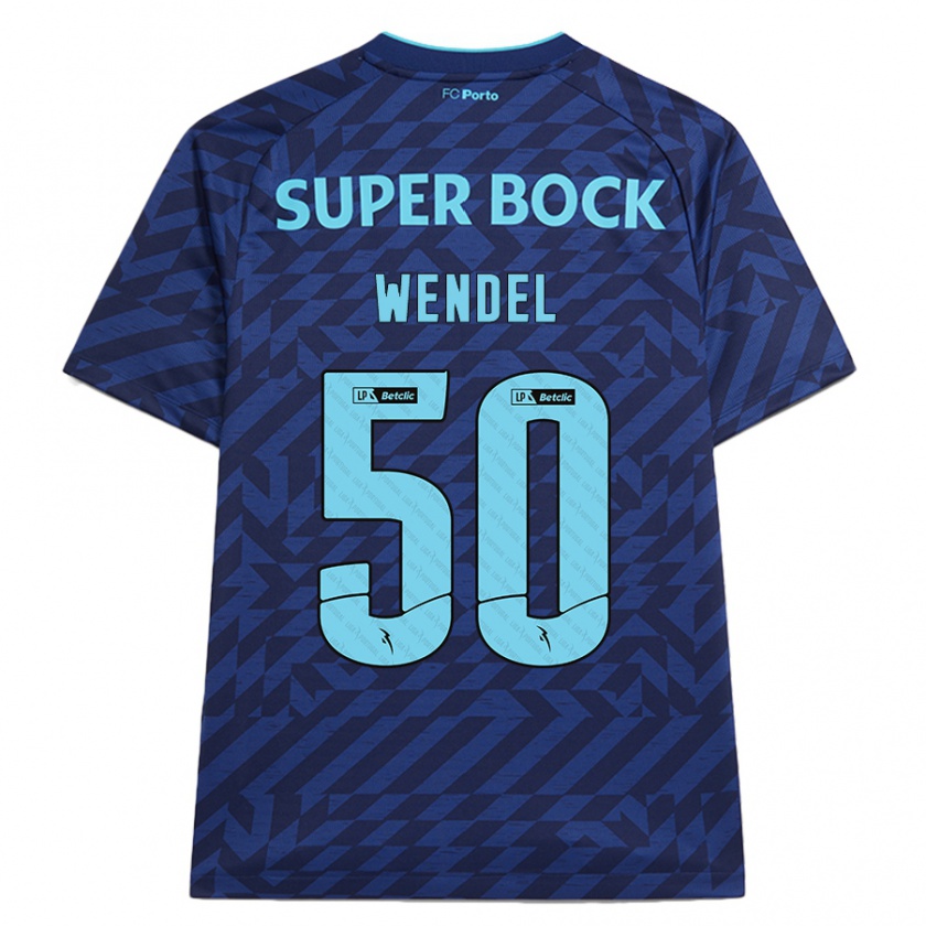 Kandiny Bambino Maglia Wendel #50 Blu Navy Kit Gara Third 2024/25 Maglietta