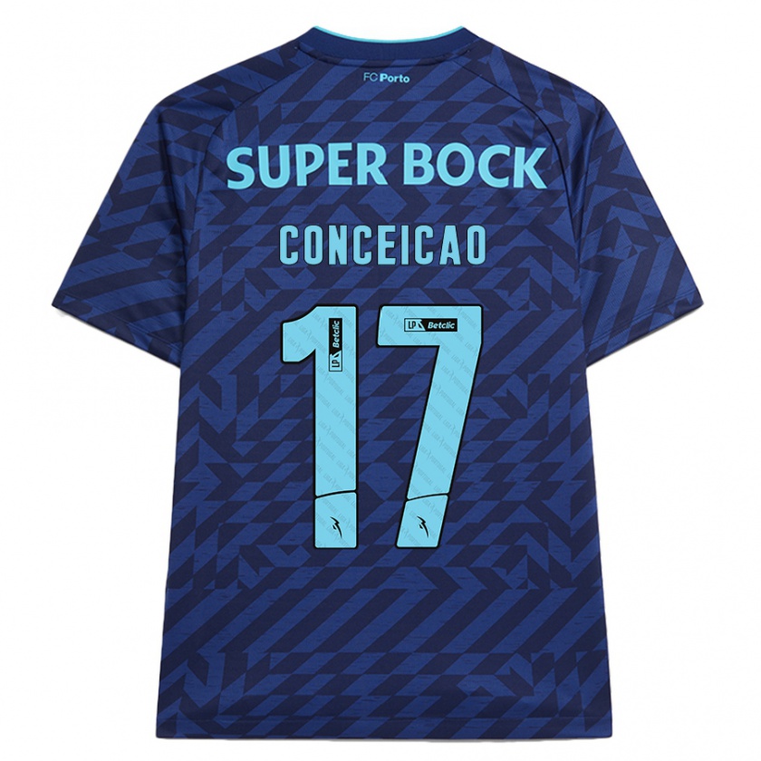 Kandiny Kinderen Rodrigo Conceicao #17 Marineblauw Thuisshirt Derde Tenue 2024/25 T-Shirt