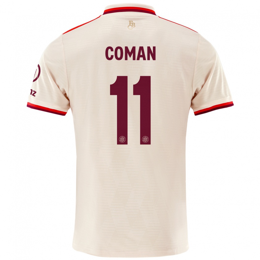 Kandiny Kinderen Kingsley Coman #11 Linen Thuisshirt Derde Tenue 2024/25 T-Shirt