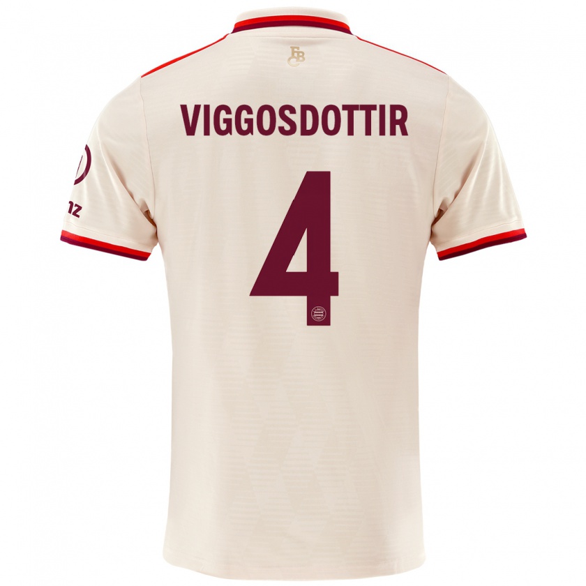 Kandiny Bambino Maglia Glódís Perla Viggósdóttir #4 Lino Kit Gara Third 2024/25 Maglietta