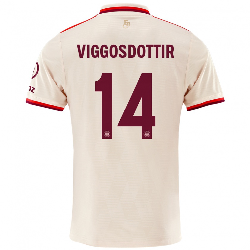 Kandiny Bambino Maglia Glodis Perla Viggosdottir #14 Lino Kit Gara Third 2024/25 Maglietta