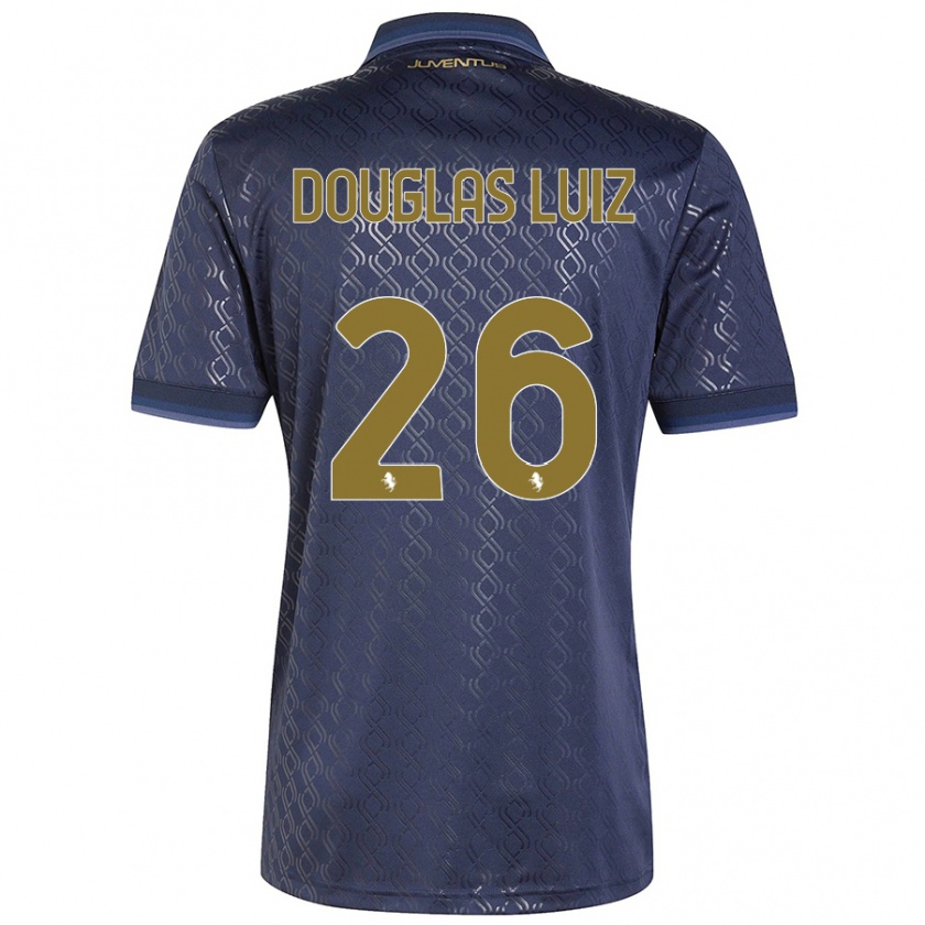 Kandiny Bambino Maglia Douglas Luiz #26 Blu Navy Kit Gara Third 2024/25 Maglietta