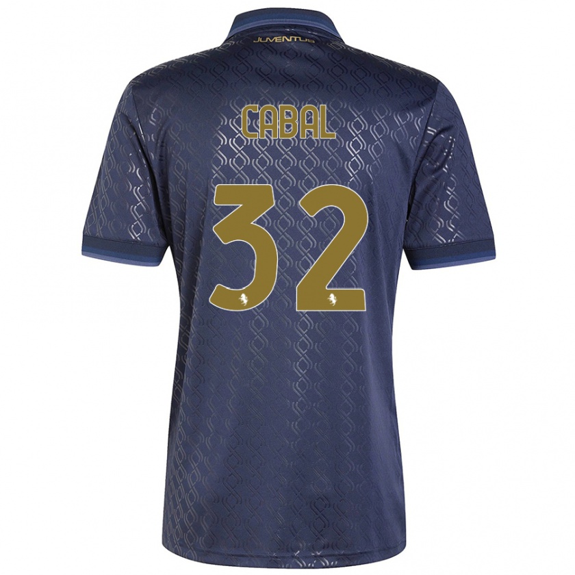 Kandiny Bambino Maglia Juan Cabal #32 Blu Navy Kit Gara Third 2024/25 Maglietta