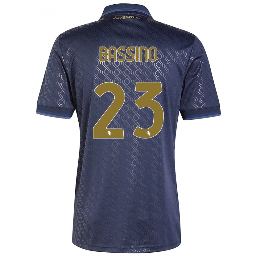 Kandiny Kinder Alessandro Bassino #23 Marineblau Ausweichtrikot Trikot 2024/25 T-Shirt Österreich