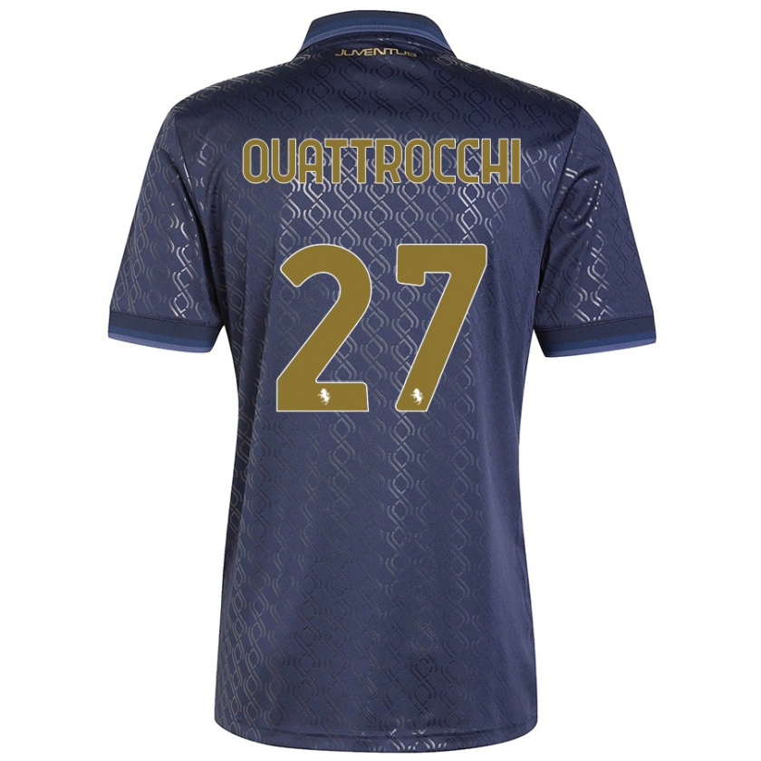 Kandiny Kinderen Juan Ignacio Quattrocchi #27 Marineblauw Thuisshirt Derde Tenue 2024/25 T-Shirt