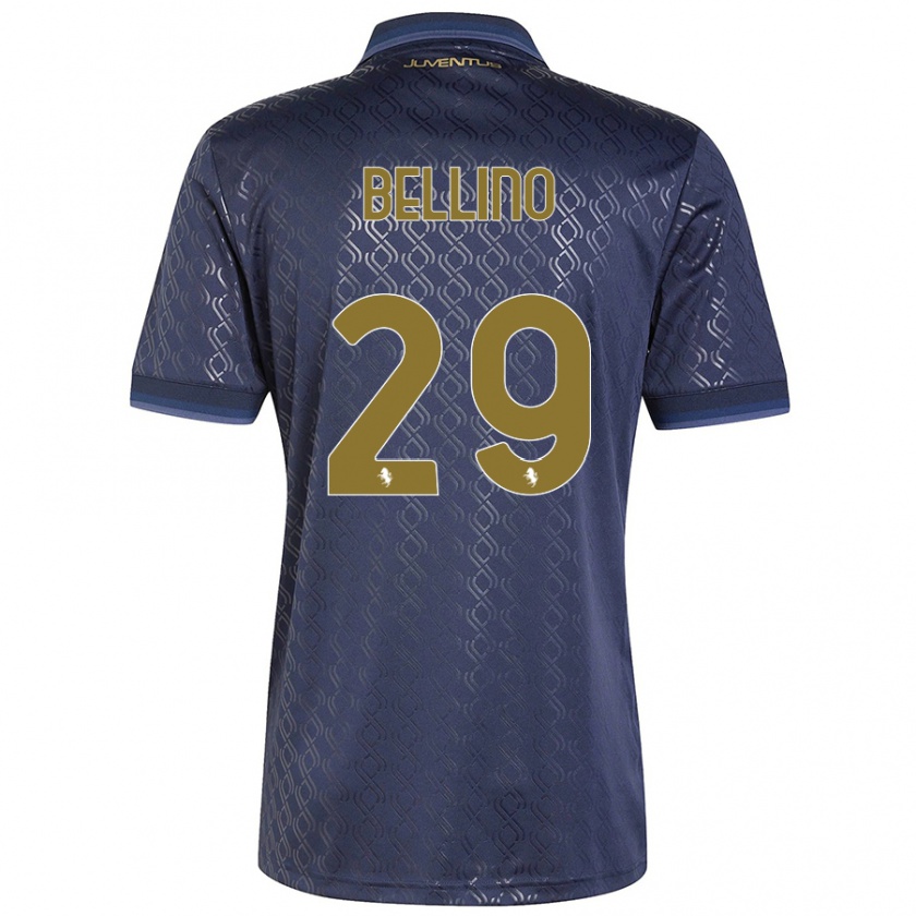 Kandiny Kinderen Filippo Bellino #29 Marineblauw Thuisshirt Derde Tenue 2024/25 T-Shirt