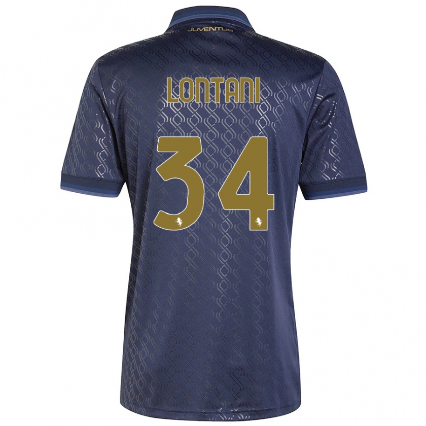 Kandiny Bambino Maglia Matteo Lontani #34 Blu Navy Kit Gara Third 2024/25 Maglietta