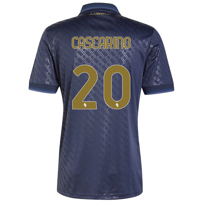 Kandiny Niño Camiseta Estelle Cascarino #20 Azul Marino Equipación Tercera 2024/25 La Camisa México