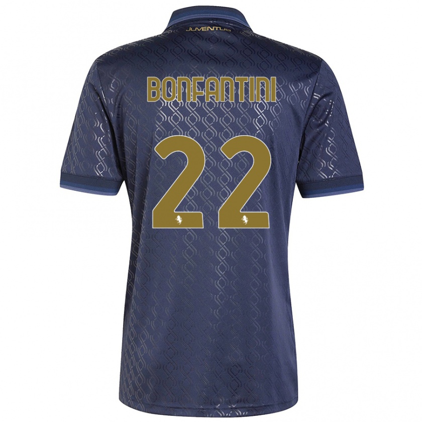 Kandiny Niño Camiseta Agnese Bonfantini #22 Azul Marino Equipación Tercera 2024/25 La Camisa