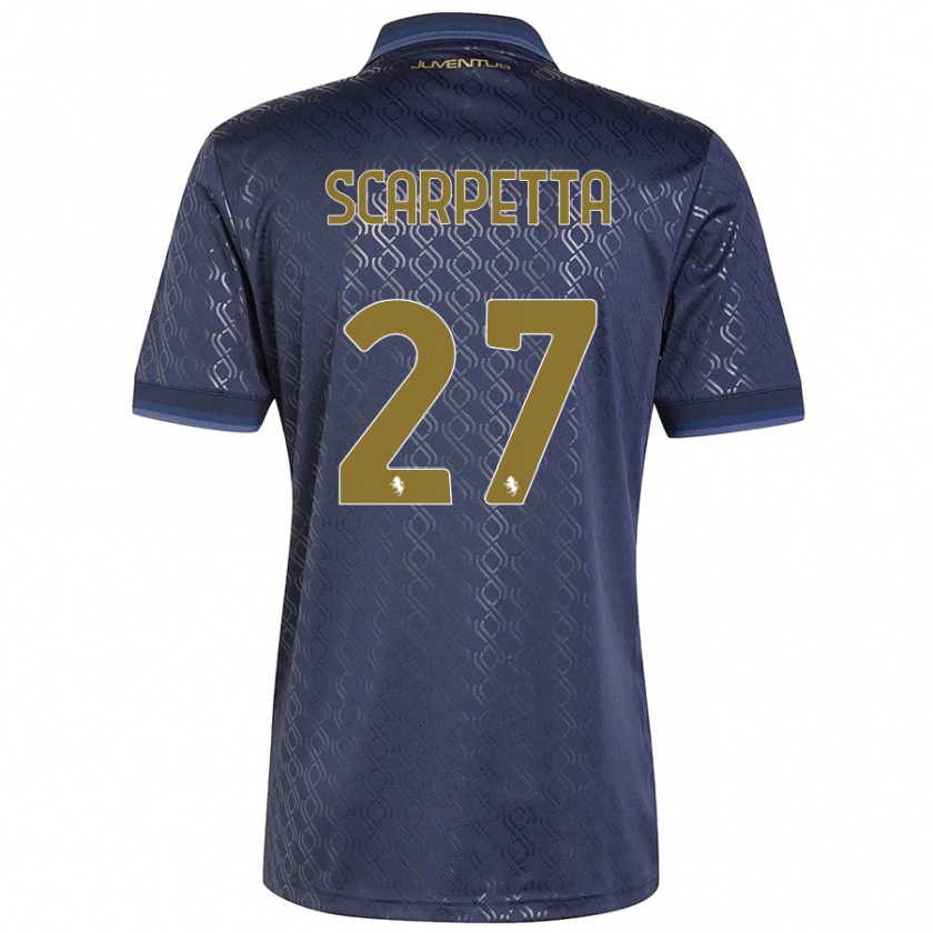 Kandiny Bambino Maglia Jacopo Scarpetta #27 Blu Navy Kit Gara Third 2024/25 Maglietta