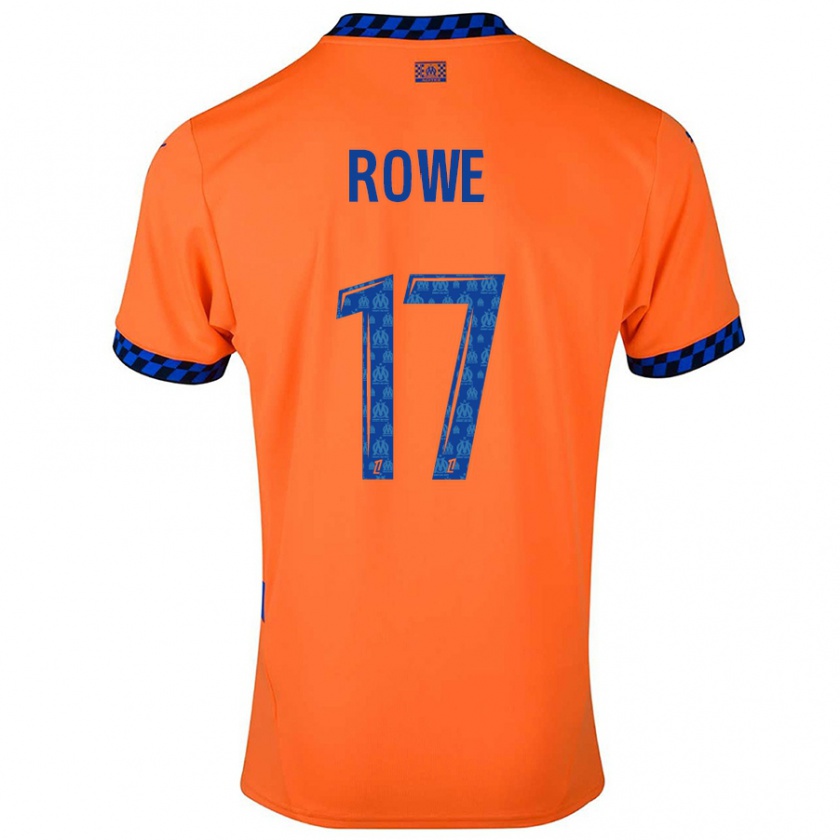 Kandiny Kinderen Jonathan Rowe #17 Oranje Donkerblauw Thuisshirt Derde Tenue 2024/25 T-Shirt