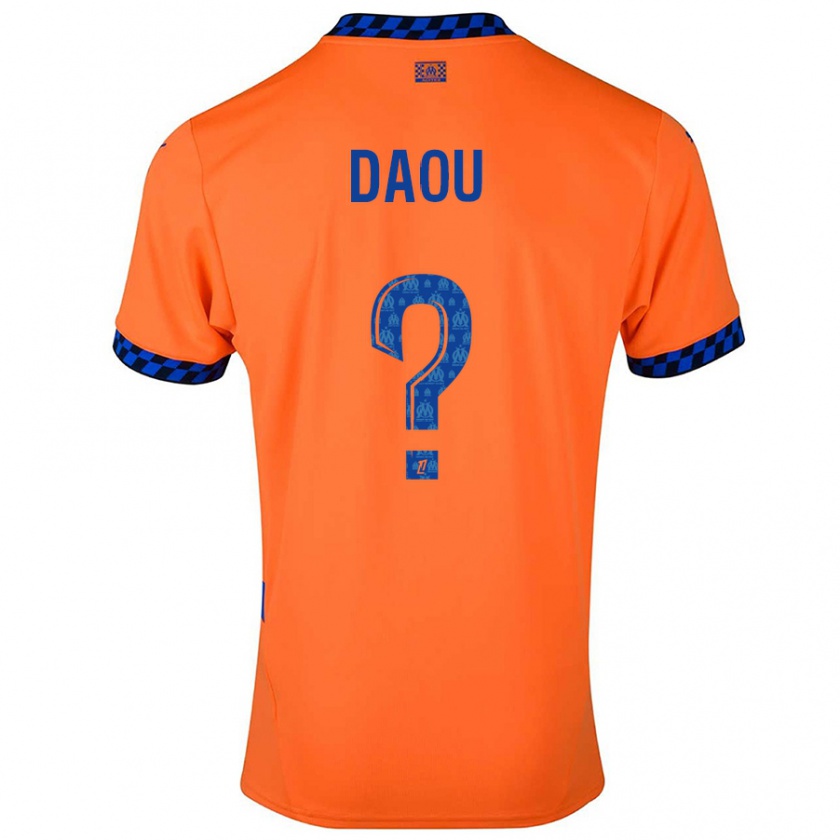 Kandiny Kinderen Raimane Daou #0 Oranje Donkerblauw Thuisshirt Derde Tenue 2024/25 T-Shirt