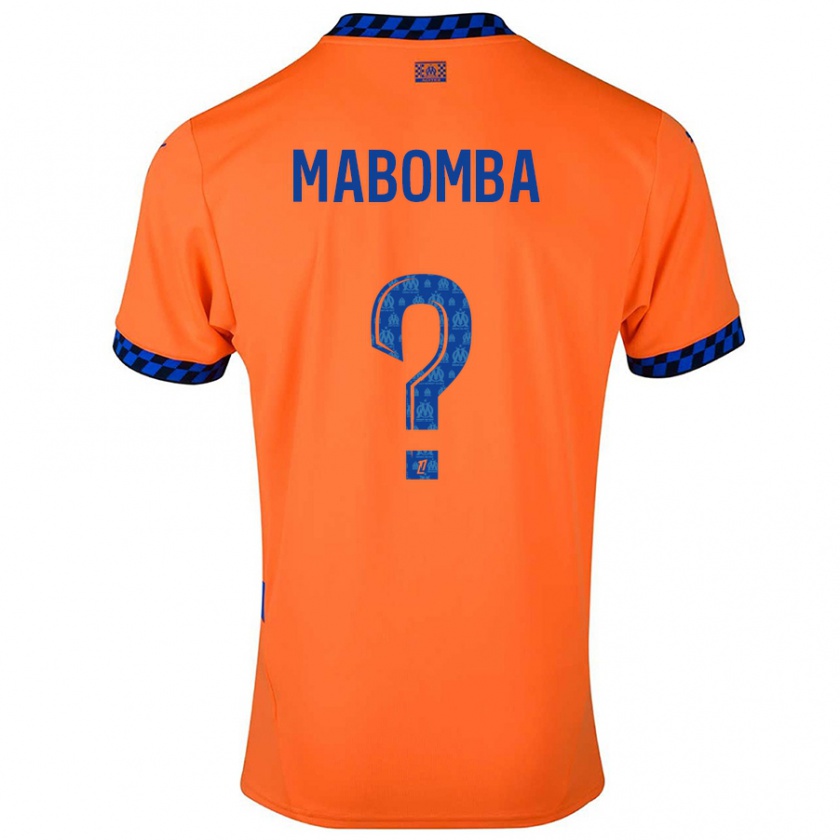 Kandiny Kinderen Daniel Mabomba #0 Oranje Donkerblauw Thuisshirt Derde Tenue 2024/25 T-Shirt