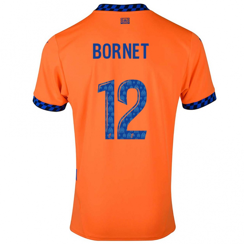 Kandiny Bambino Maglia Camille Bornet #12 Arancione Blu Scuro Kit Gara Third 2024/25 Maglietta