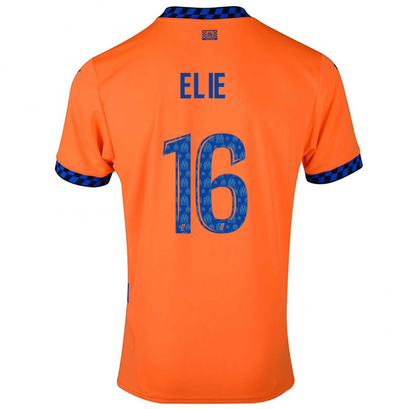 Kandiny Kinderen Anaïs Elie #16 Oranje Donkerblauw Thuisshirt Derde Tenue 2024/25 T-Shirt