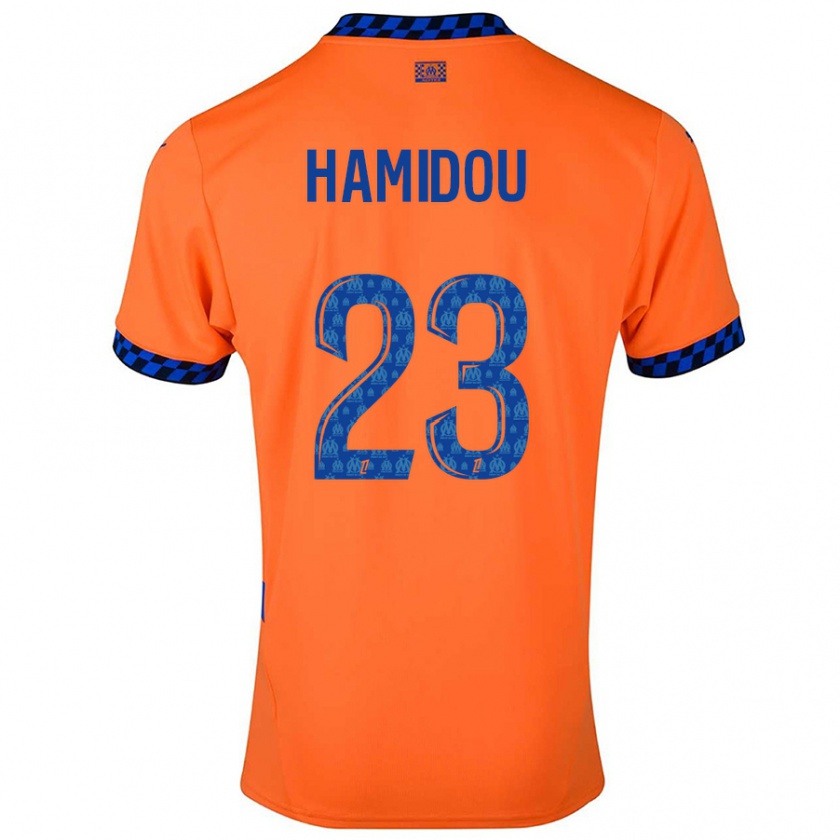 Kandiny Kinderen Jamila Hamidou #23 Oranje Donkerblauw Thuisshirt Derde Tenue 2024/25 T-Shirt