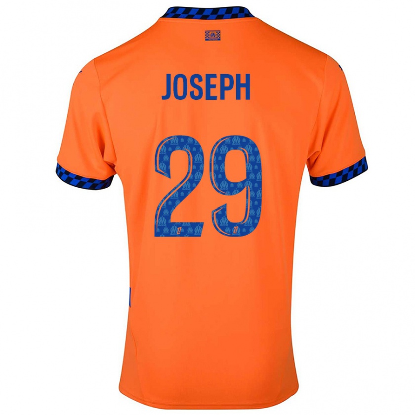 Kandiny Niño Camiseta Darlina Joseph #29 Naranja Azul Oscuro Equipación Tercera 2024/25 La Camisa México