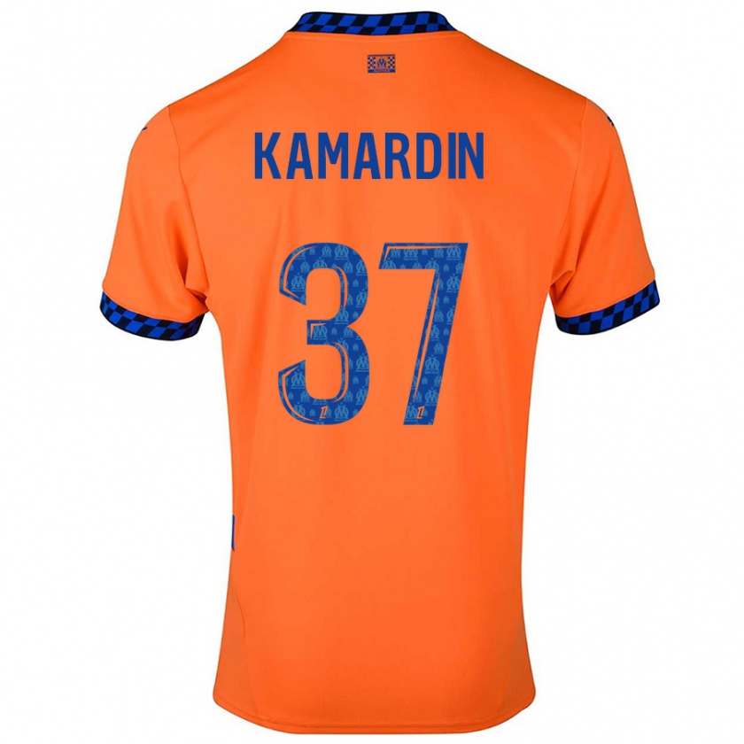 Kandiny Kinderen Aaron Kamardin #37 Oranje Donkerblauw Thuisshirt Derde Tenue 2024/25 T-Shirt