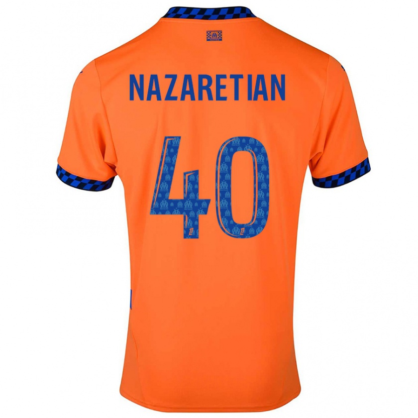 Kandiny Kinderen Manuel Nazaretian #40 Oranje Donkerblauw Thuisshirt Derde Tenue 2024/25 T-Shirt België