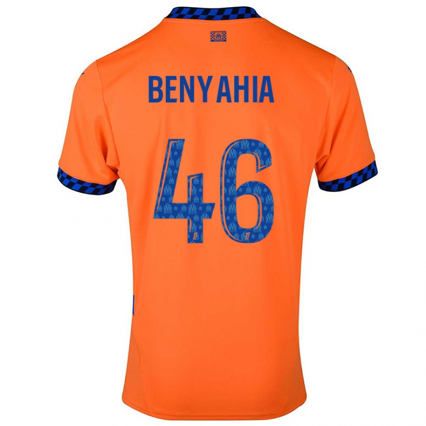 Kandiny Kinderen Aylan Benyahia-Tani #46 Oranje Donkerblauw Thuisshirt Derde Tenue 2024/25 T-Shirt