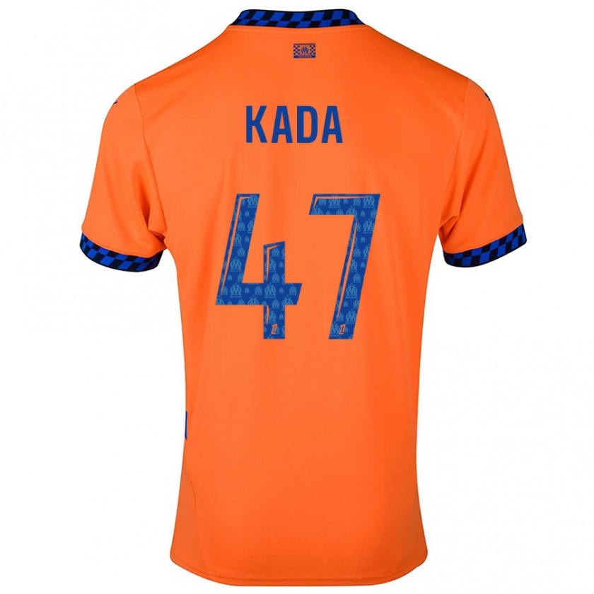 Kandiny Kinderen Joakim Kada #47 Oranje Donkerblauw Thuisshirt Derde Tenue 2024/25 T-Shirt