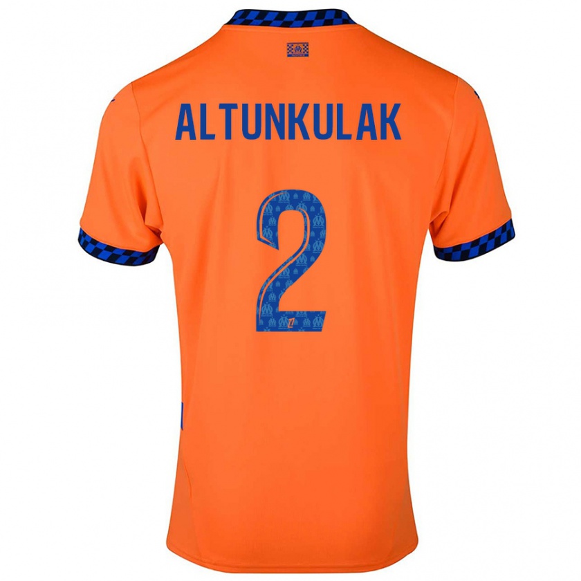 Kandiny Kinderen Selen Altunkulak #2 Oranje Donkerblauw Thuisshirt Derde Tenue 2024/25 T-Shirt