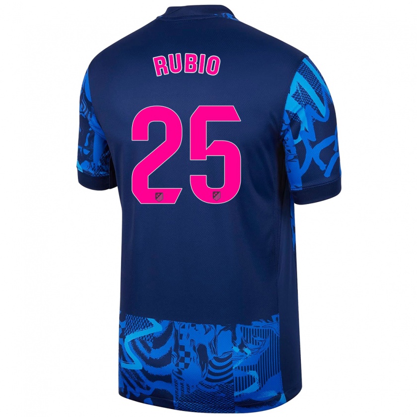 Kandiny Bambino Maglia Daniel Rubio #25 Blu Reale Kit Gara Third 2024/25 Maglietta