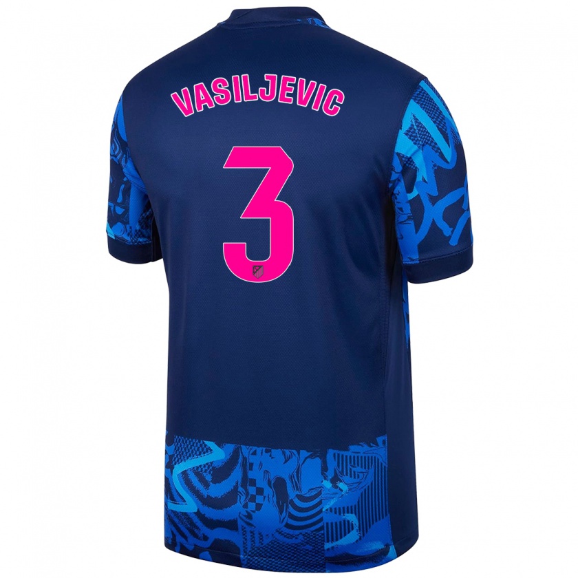 Kandiny Bambino Maglia Ivan Vasiljevic #3 Blu Reale Kit Gara Third 2024/25 Maglietta