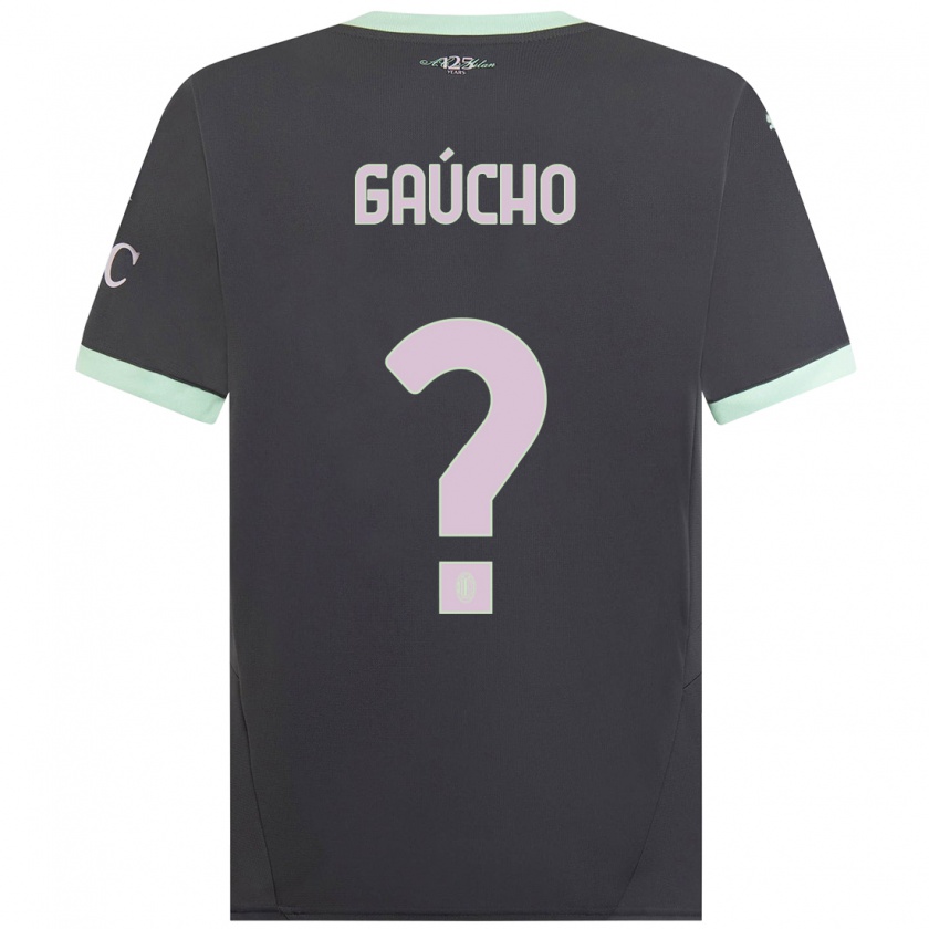 Kandiny Bambino Maglia Estevan Gaúcho #0 Grigio Kit Gara Third 2024/25 Maglietta