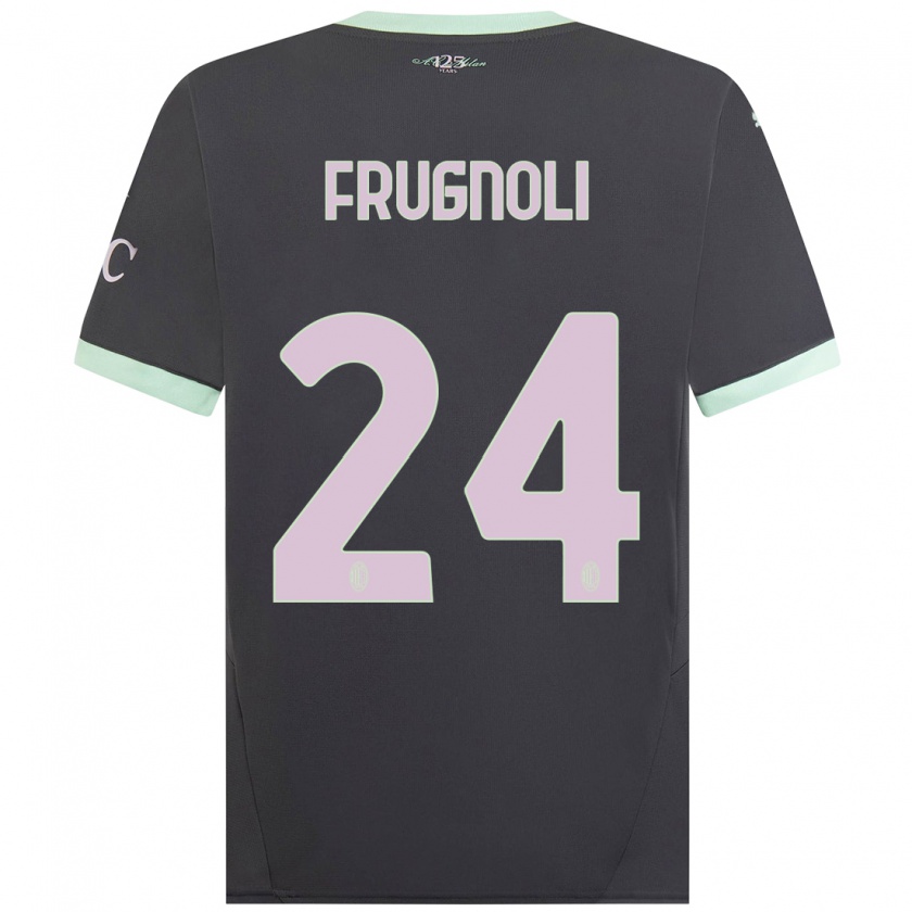 Kandiny Bambino Maglia Leonardo Frugnoli #24 Grigio Kit Gara Third 2024/25 Maglietta