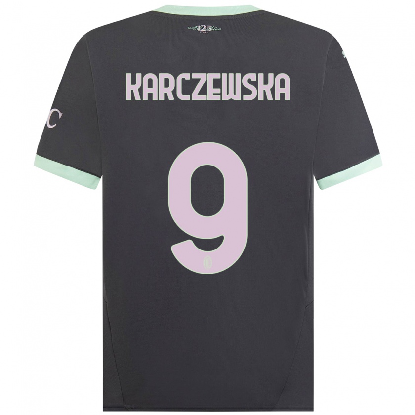 Kandiny Kinder Nikola Karczewska #9 Grau Ausweichtrikot Trikot 2024/25 T-Shirt Österreich