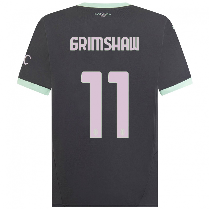 Kandiny Bambino Maglia Christy Grimshaw #11 Grigio Kit Gara Third 2024/25 Maglietta