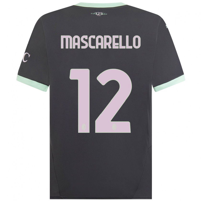 Kandiny Bambino Maglia Marta Mascarello #12 Grigio Kit Gara Third 2024/25 Maglietta