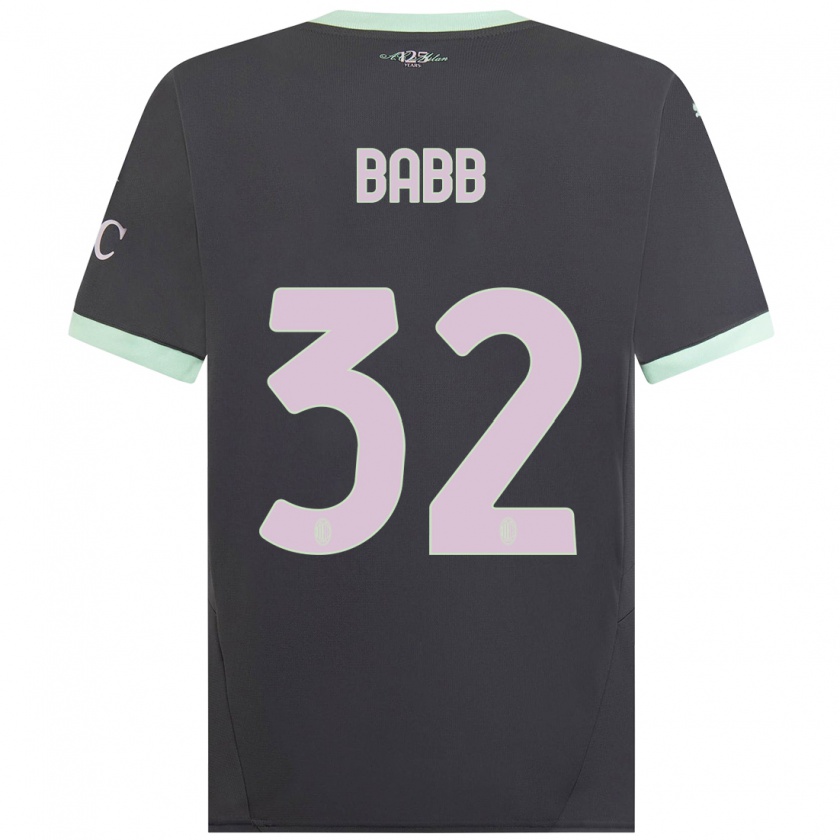 Kandiny Bambino Maglia Selena Babb #32 Grigio Kit Gara Third 2024/25 Maglietta