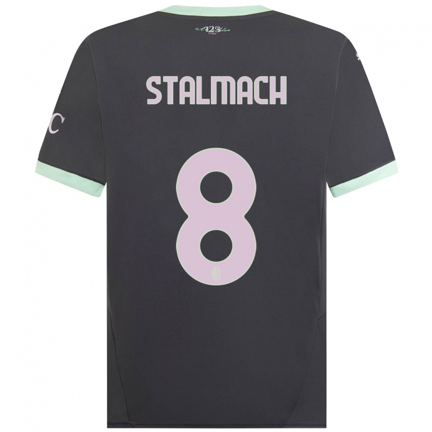 Kandiny Bambino Maglia Dariusz Stalmach #8 Grigio Kit Gara Third 2024/25 Maglietta