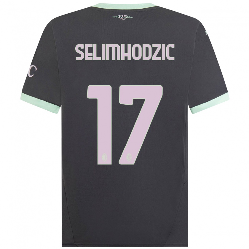 Kandiny Kinder Noa Selimhodzic #17 Grau Ausweichtrikot Trikot 2024/25 T-Shirt Österreich