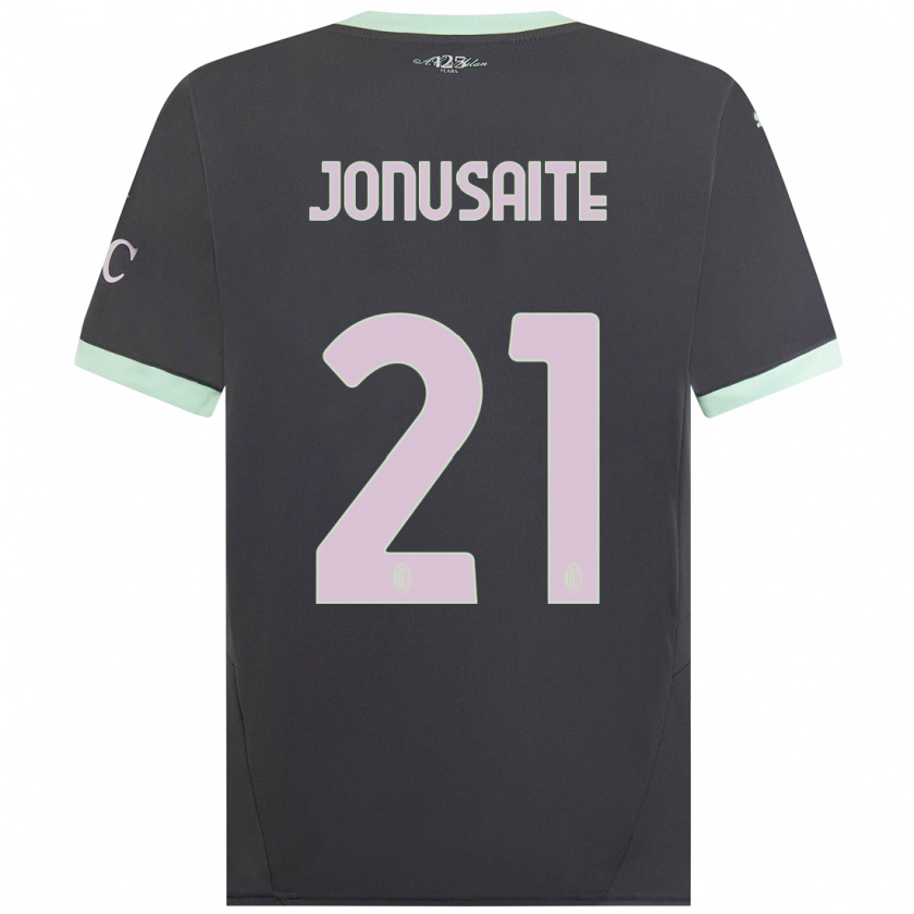 Kandiny Kinderen Rimante Jonusaite #21 Grijs Thuisshirt Derde Tenue 2024/25 T-Shirt