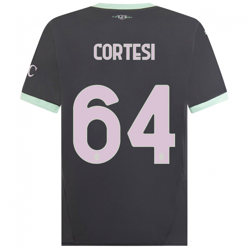 Kandiny Bambino Maglia Selena Cortesi #64 Grigio Kit Gara Third 2024/25 Maglietta