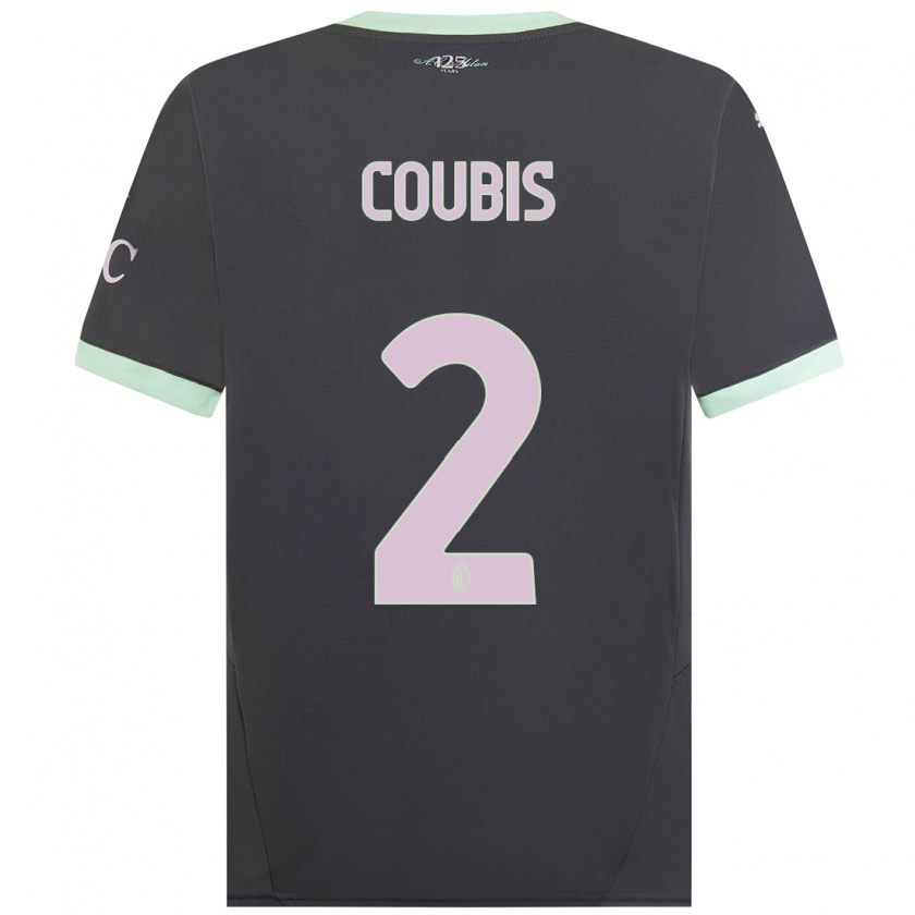 Kandiny Bambino Maglia Andrei Coubis #2 Grigio Kit Gara Third 2024/25 Maglietta