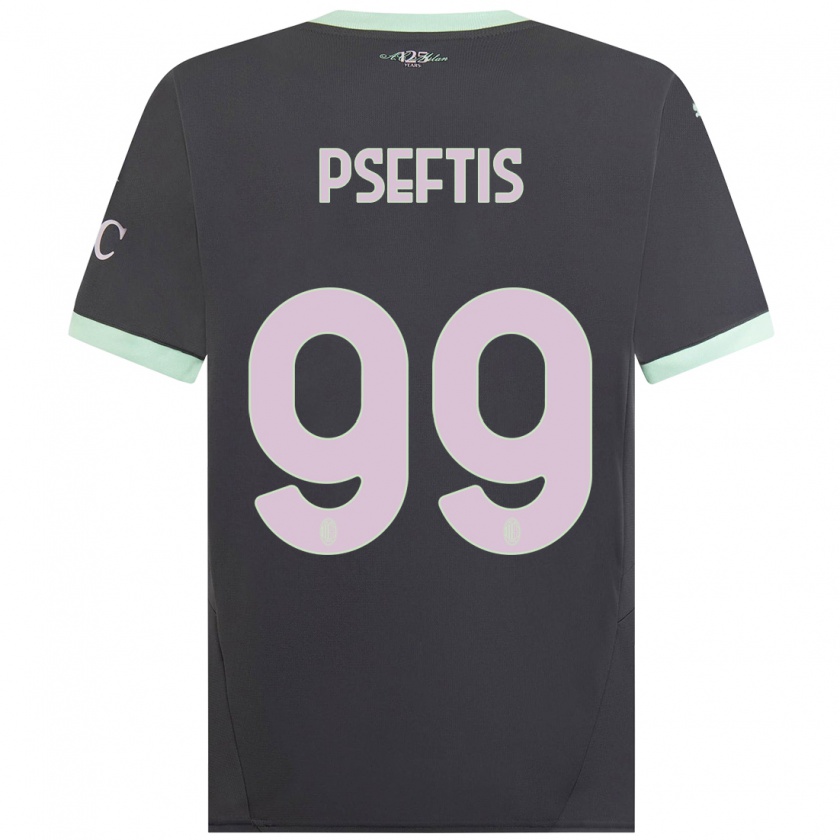 Kandiny Bambino Maglia Fotios Pseftis #99 Grigio Kit Gara Third 2024/25 Maglietta