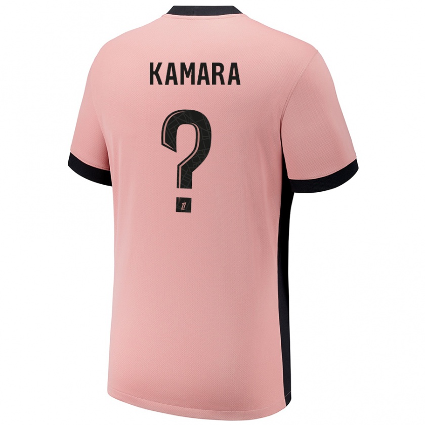 Kandiny Kinderen Noham Kamara #0 Roestroze Thuisshirt Derde Tenue 2024/25 T-Shirt