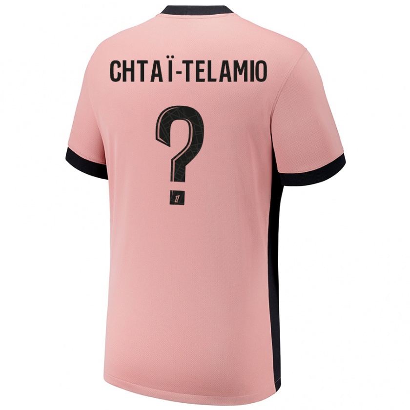 Kandiny Bambino Maglia Zayon Chtaï-Telamio #0 Rosa Ruggine Kit Gara Third 2024/25 Maglietta