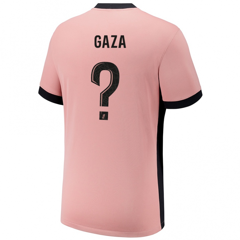 Kandiny Niño Camiseta Johnny Gaza #0 Rosa Óxido Equipación Tercera 2024/25 La Camisa