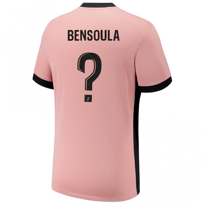 Kandiny Bambino Maglia Kamil Bensoula #0 Rosa Ruggine Kit Gara Third 2024/25 Maglietta