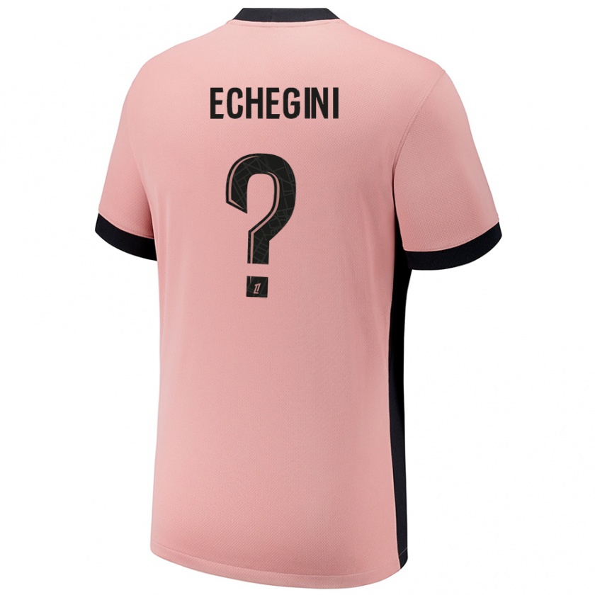 Kandiny Niño Camiseta Jennifer Echegini #0 Rosa Óxido Equipación Tercera 2024/25 La Camisa México